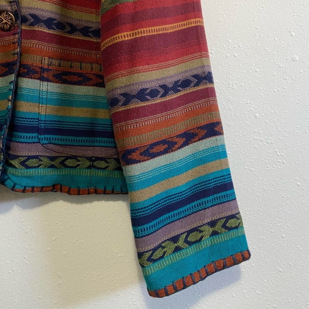 Vintage Tapestry Vibrant Multicolored
Patterned Blazer - Picture 3 of 7